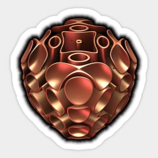 Copper - Mandelbulb 3D Fractal Rendering Sticker